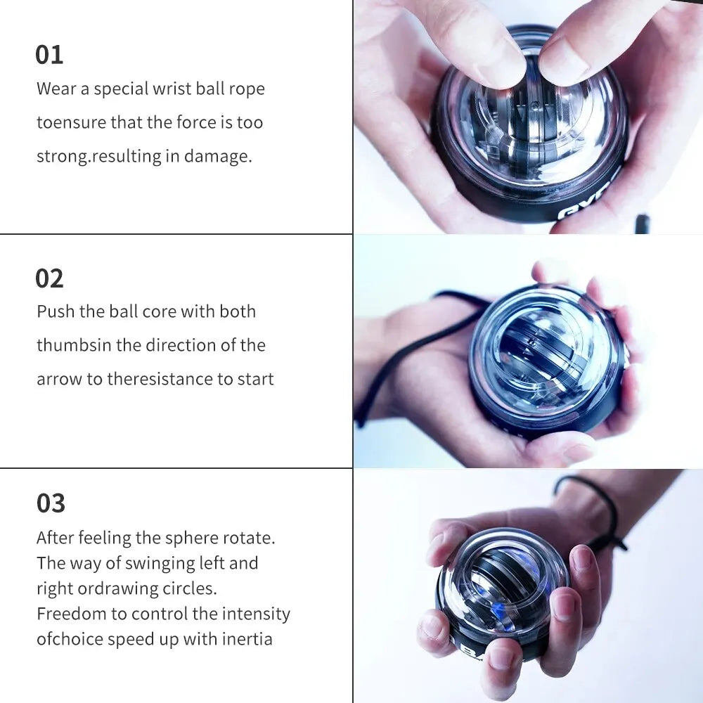 APEXGYM CO. | SpinForce LED Gyroscopic Powerball