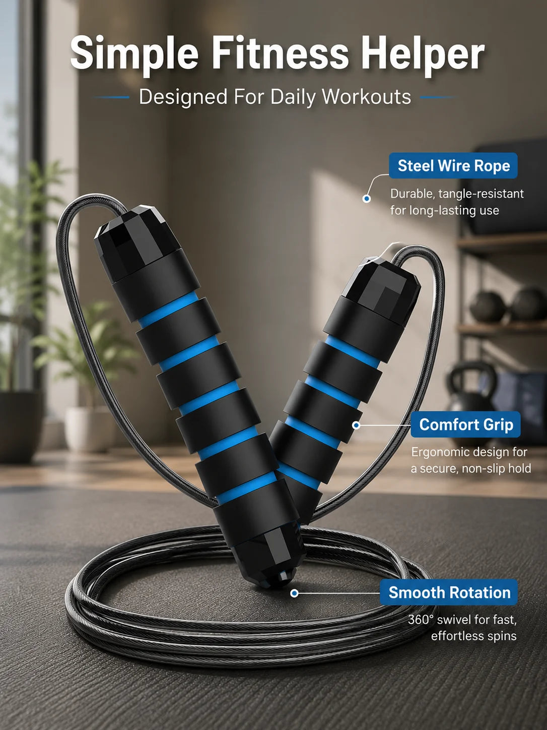 APEXGYM CO. | SpeedLine Adjustable Jump Rope